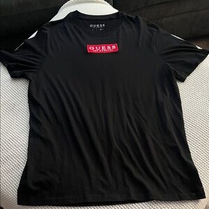 Guess Black T-Shirt with Red Logo